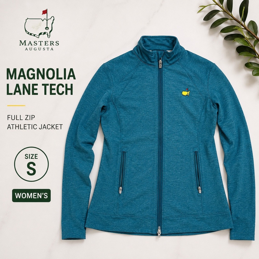 Masters Augusta Magnolia Lane Tech Full Zip Jacket Teal Womens S - Picture 1 of 6